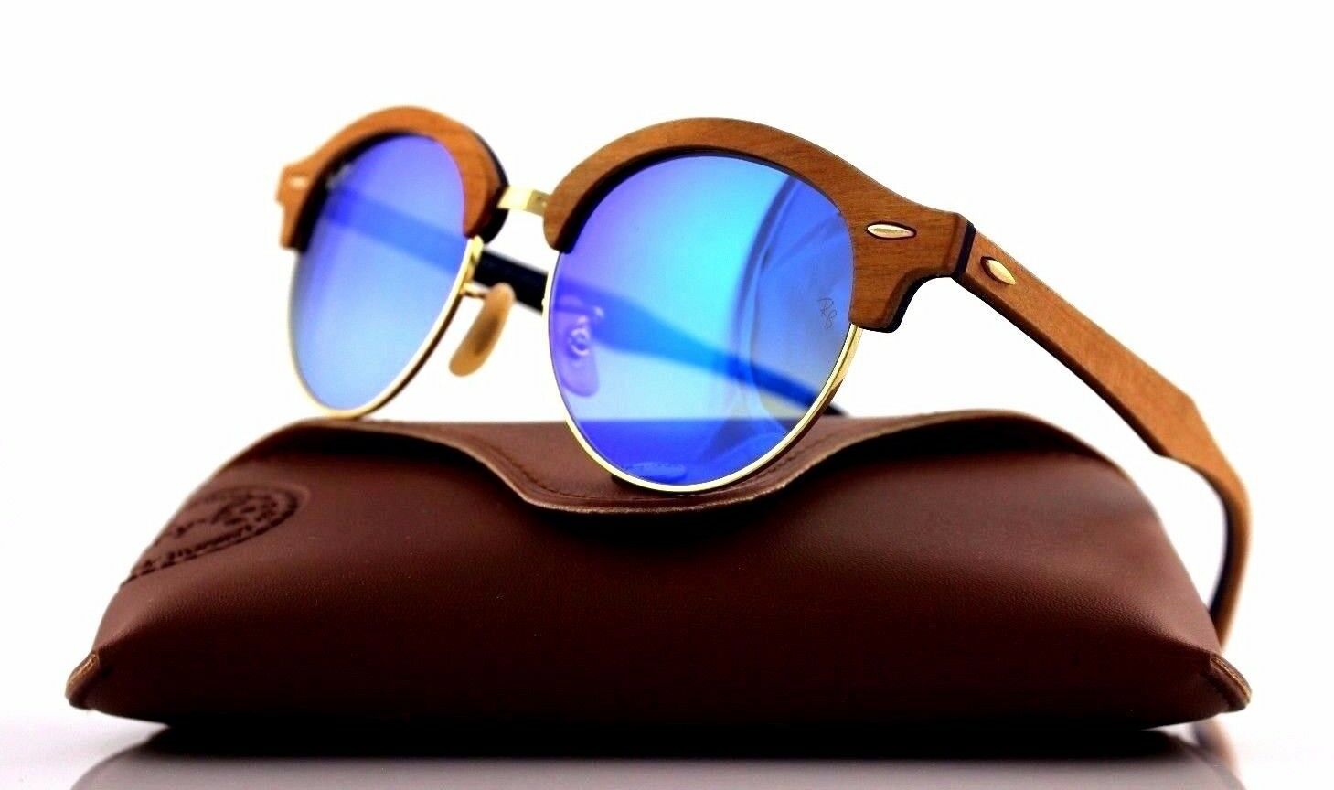 Ray-Ban Clubround Wood Unisex Sunglasses RB 4246M 1180/7Q 9