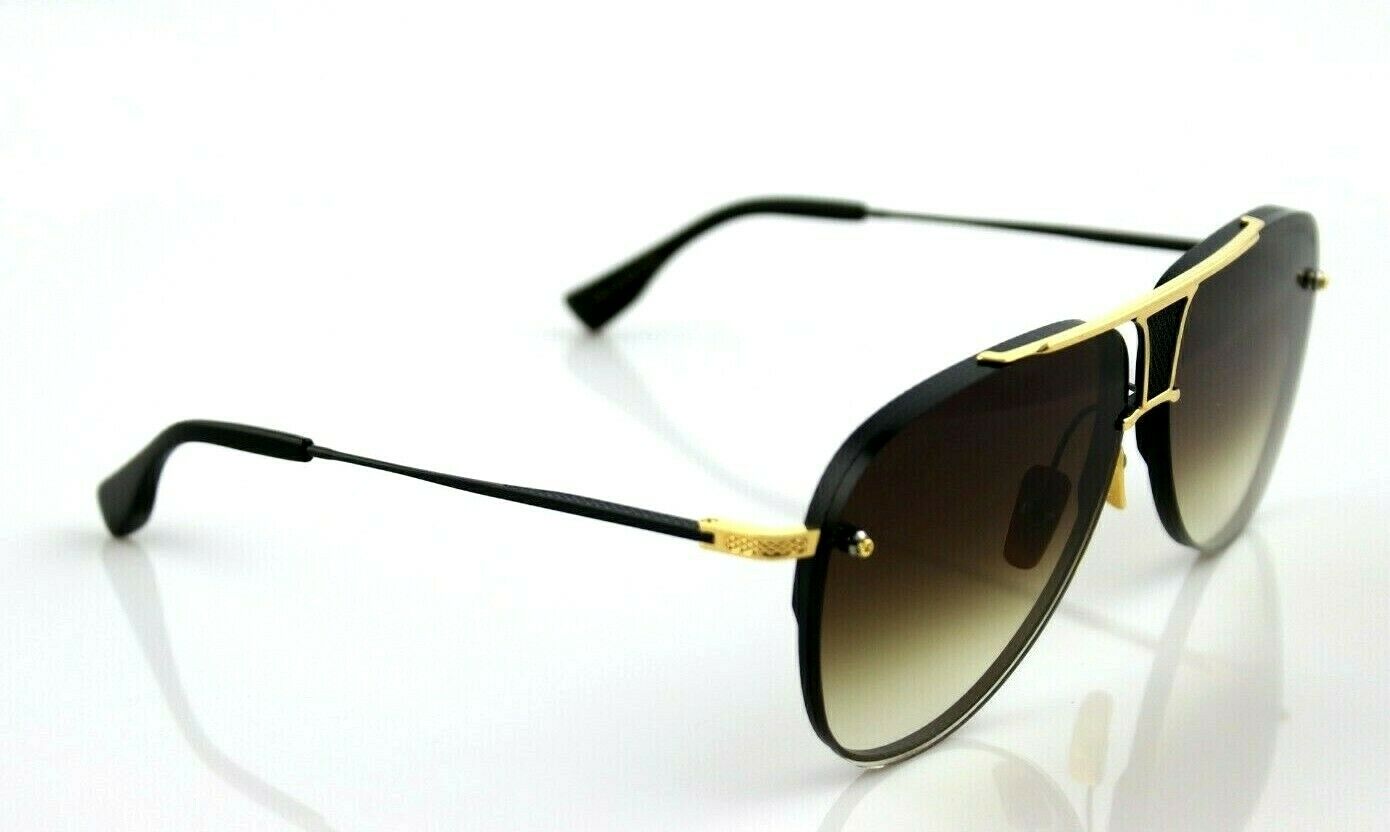 Dita Decade Two Black Gold Titanium Aviator Sunglasses DRX 2082 B