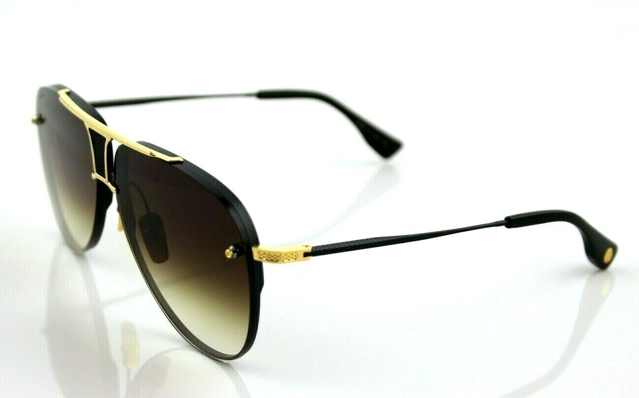 Dita Decade Two Black Gold Titanium Aviator Sunglasses DRX 2082 B