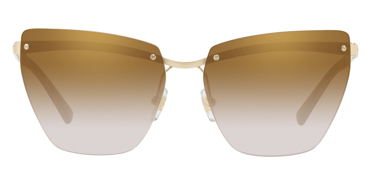 Versace Gold Rimless Metal Unisex Sunglasses VE 2190 1252/6E