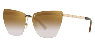 Versace Gold Rimless Metal Unisex Sunglasses VE 2190 1252/6E