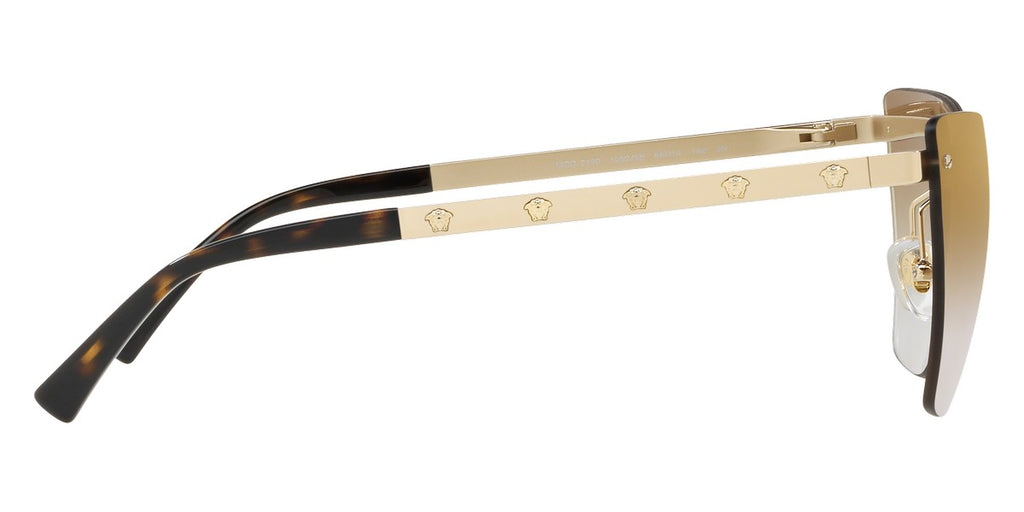 Versace Gold Rimless Metal Unisex Sunglasses VE 2190 1252/6E