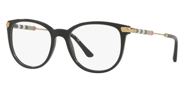 Burberry Black Gold Women Designer Square Frames Eyeglasses BE 2255Q 3001 51