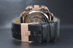 DIESEL BAMF Chronograph Black Rose Gold Leather Men's Watch DZ7346