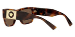Genuine VERSACE Gold Medusa Havana Dark Brown Lens Sunglasses VE 4406 521773