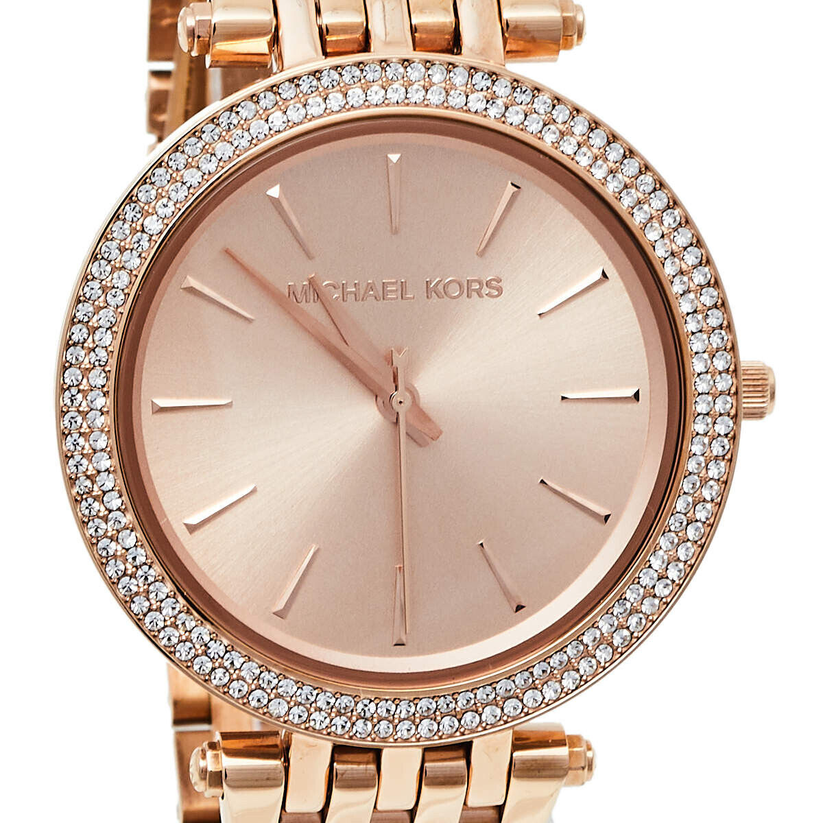 Michael Kors Darci Rose Gold Pave Bezel Luxury Women's Watch MK3192