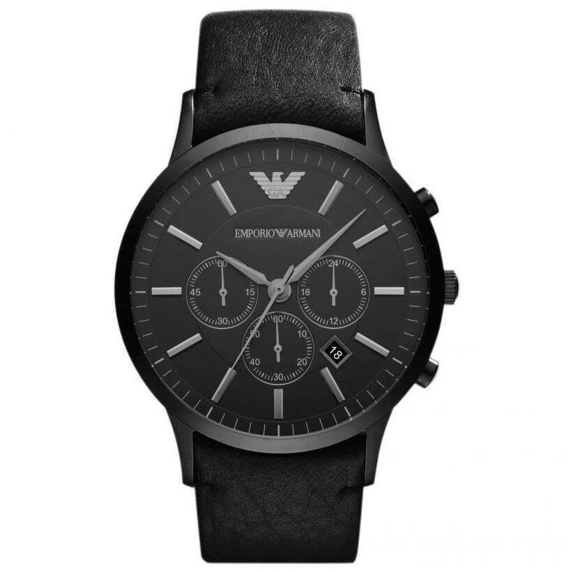 EMPORIO ARMANI Sportivo Chronograph 46mm Leather Men's Watch AR2461
