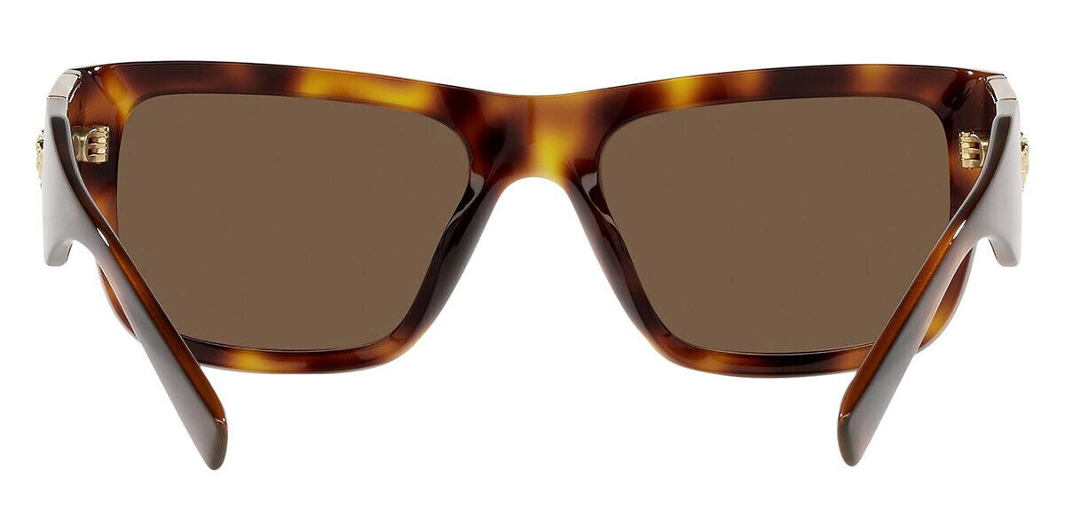 Genuine VERSACE Gold Medusa Havana Dark Brown Lens Sunglasses VE 4406 521773