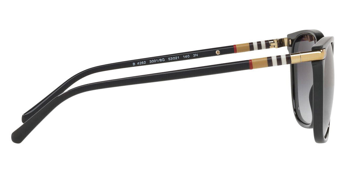 BURBERRY Black Gray Gradient Square Women Sunglasses BE 4262 30018G