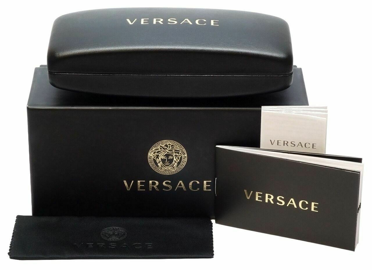 VERSACE Gold Grey Mirror Black Lens Pilot Metal Sunglasses VE 2150Q 12526G