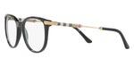 Burberry Black Gold Women Designer Square Frames Eyeglasses BE 2255Q 3001 51