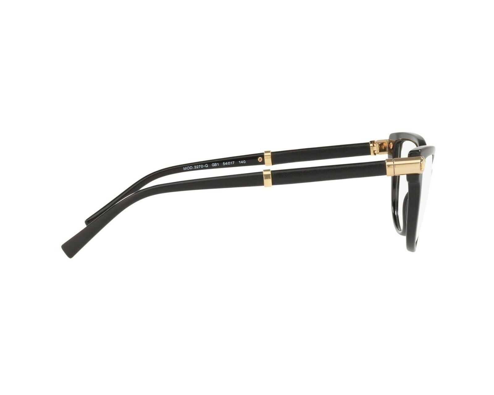 VERSACE V-Rock Black Gold Cat Eye EyeGlasses Frame Glasses VE 3270Q GB1 54