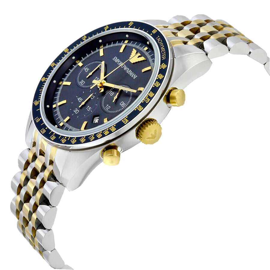 EMPORIO ARMANI Chronograph Sport Two tone Blue Dial Men Watch AR6088
