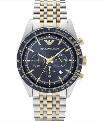 EMPORIO ARMANI Chronograph Sport Two tone Blue Dial Men Watch AR6088