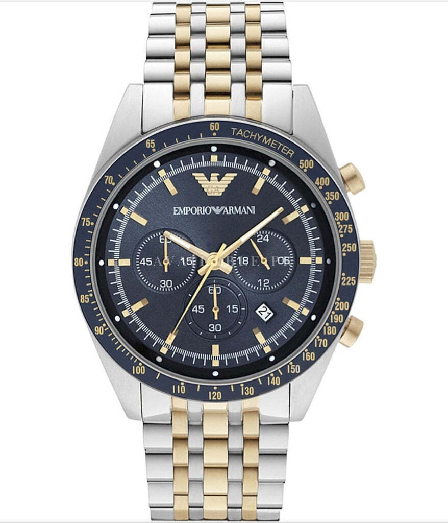 EMPORIO ARMANI Chronograph Sport Two tone Blue Dial Men Watch AR6088