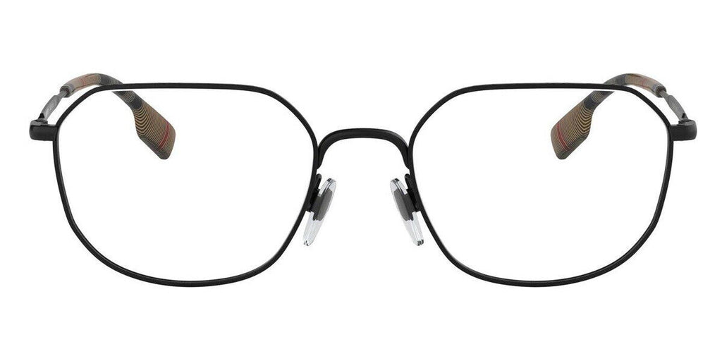 BURBERRY Matte Black Metal Square Frame Mens 54mm Eyeglasses BE 1335 1007