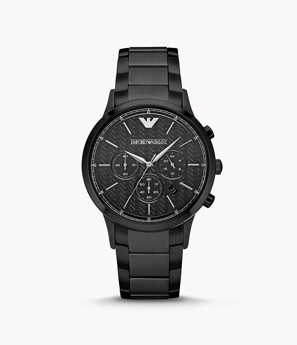 Emporio Armani Chronograph 43mm Black Dial Men's Dress Watch AR2485