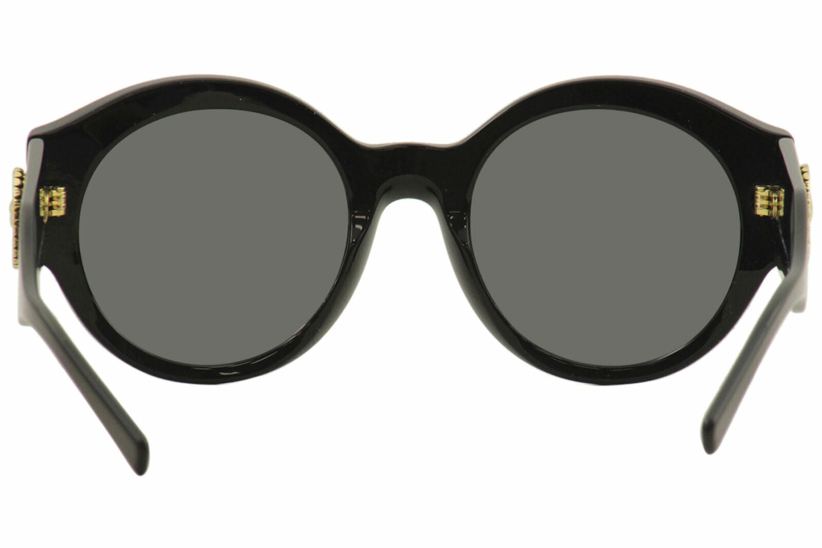 VERSACE Round Medusa Crystal Gold Black Sunglasses VE 4380B GB1/87