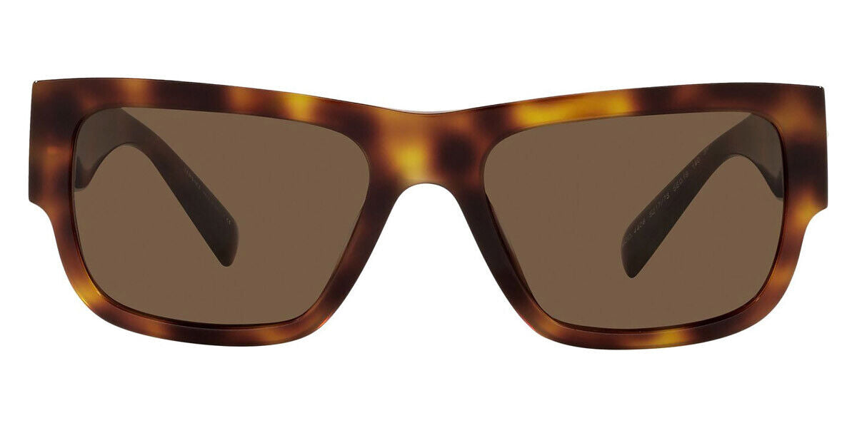 Genuine VERSACE Gold Medusa Havana Dark Brown Lens Sunglasses VE 4406 521773