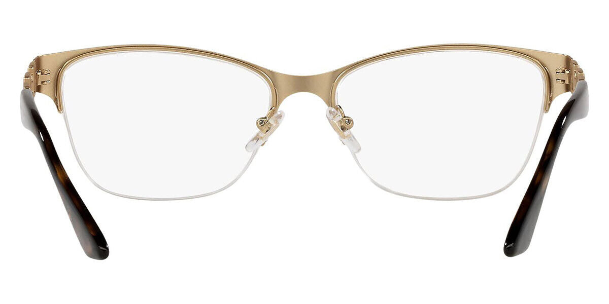 VERSACE Matte Gold Half Rim Metal Women Eyeglasses Frame VE1270 1410 54mm