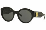 VERSACE Round Medusa Crystal Gold Black Sunglasses VE 4380B GB1/87