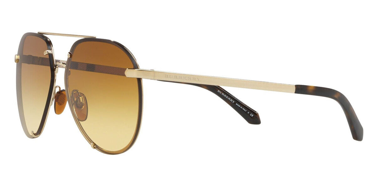 Burberry Aviator Gold Yellow Gradient Sunglasses BE 3099 11452L 61