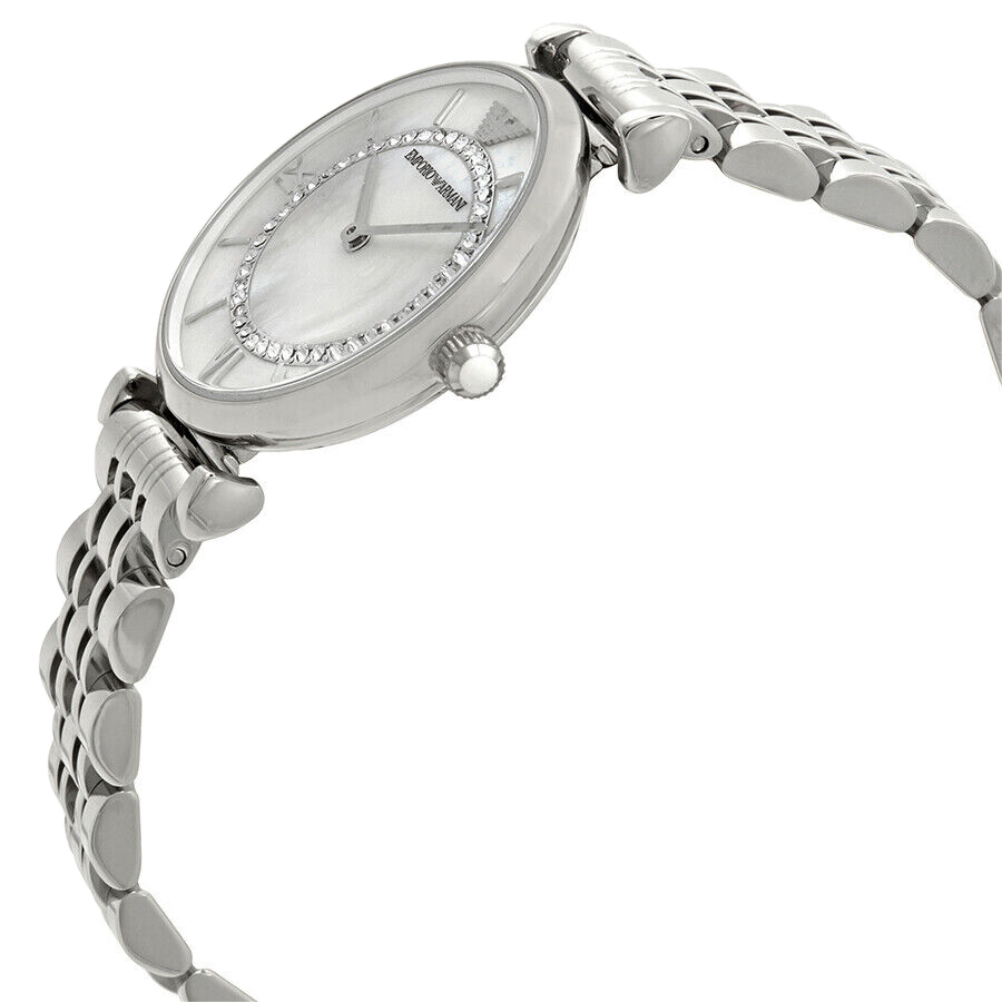 EMPORIO ARMANI Mother of Pearl Gianni T-Bar 32mm Womens Watch AR1908