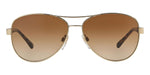 BURBERRY Light Gold Brown Gradient Pilot Metal Sunglasses BE 3080 114513