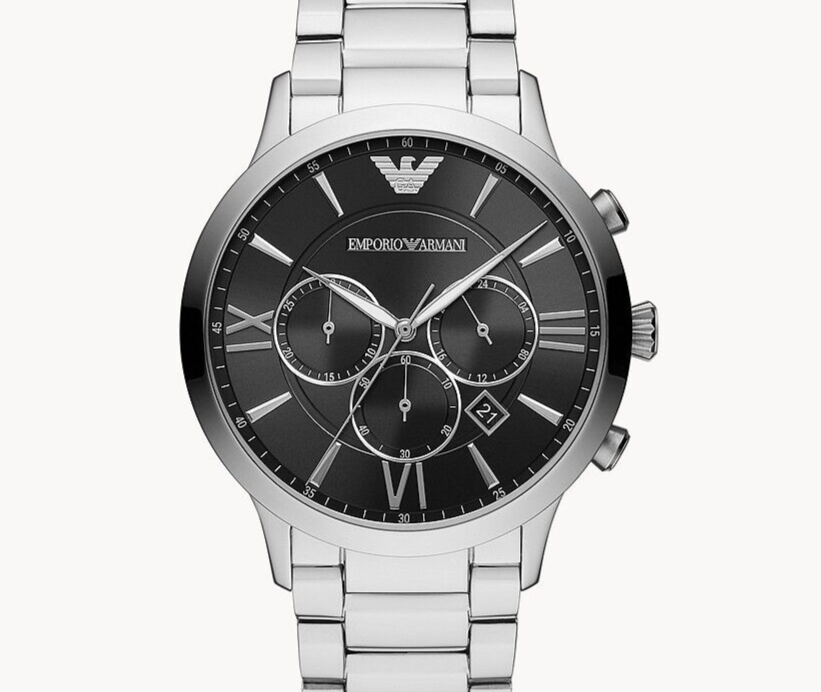 EMPORIO ARMANI Giovanni Chrono 44mm Black Dial Men's Watch AR11208