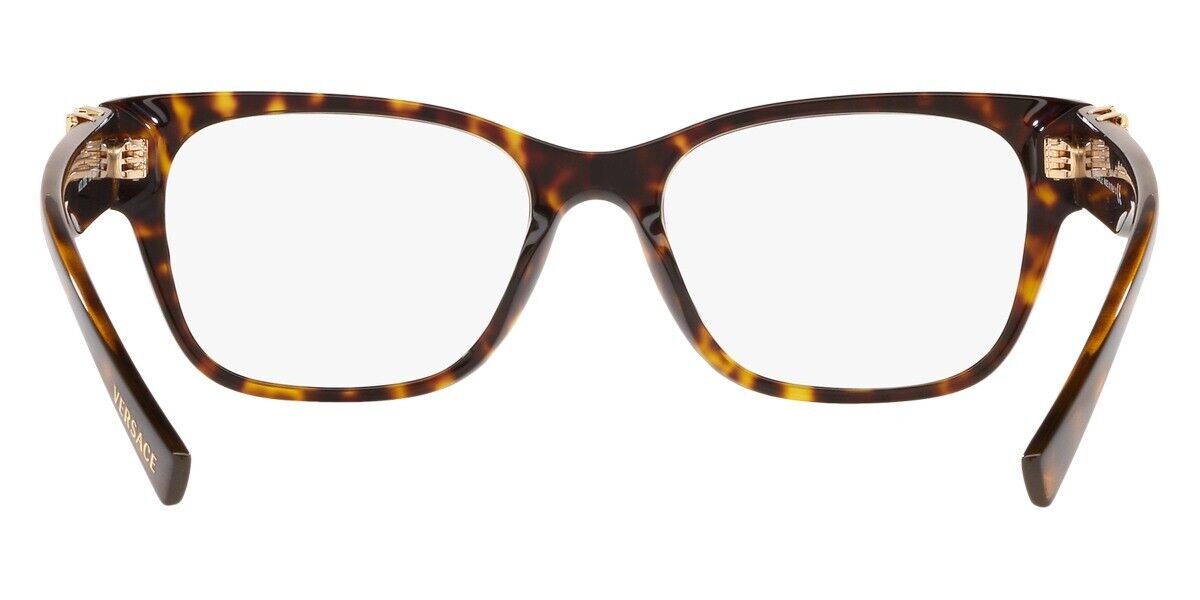 Genuine VERSACE Dark Havana Square Frame 52mm Women Eyeglasses VE 3283 108