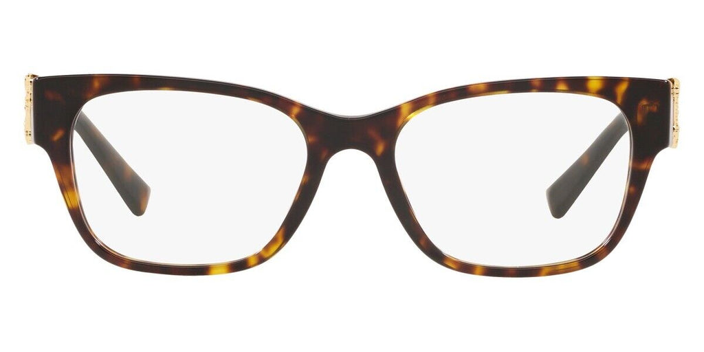 Genuine VERSACE Dark Havana Square Frame 52mm Women Eyeglasses VE 3283 108