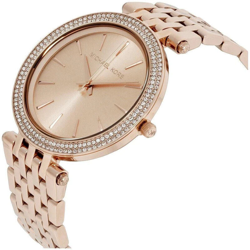 Michael Kors Darci Rose Gold Pave Bezel Luxury Women's Watch MK3192