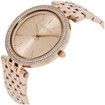 MICHAEL KORS Darci Rose Gold Pave Bezel Luxury Women's Watch MK3192