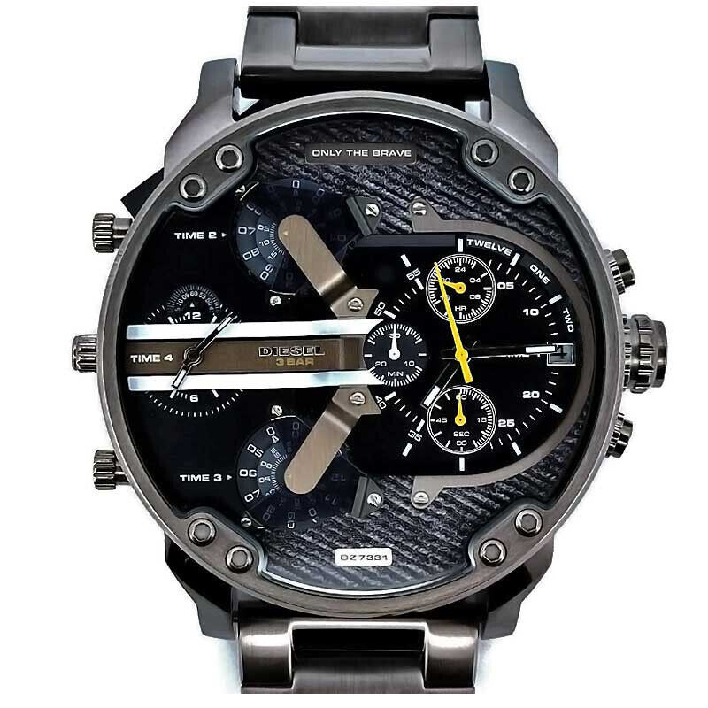 DIESEL Mr Daddy 2.0 Chronograph Blue Denim Large Mens Watch DZ7331