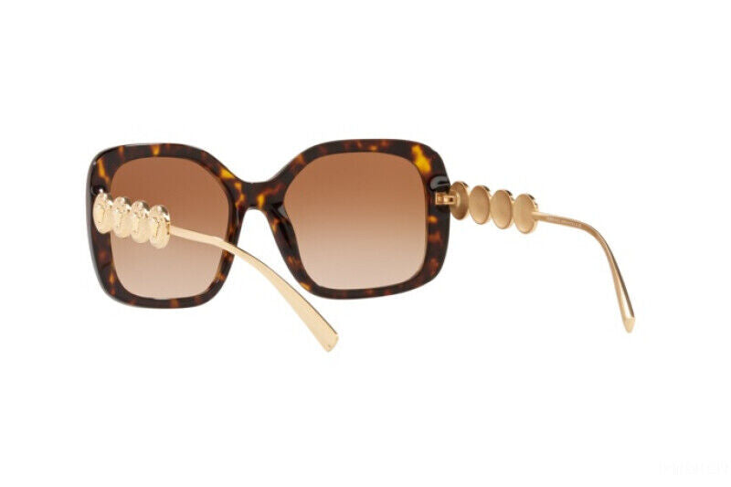 VERSACE Medusa Medallion Havana Oversized Square Sunglasses VE 4375 108/13