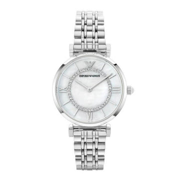 EMPORIO ARMANI Mother of Pearl Gianni T-Bar 32mm Womens Watch AR1908