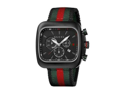 Gucci Coupe 44mm Chronograph Square Black Dial Men Watch YA131202