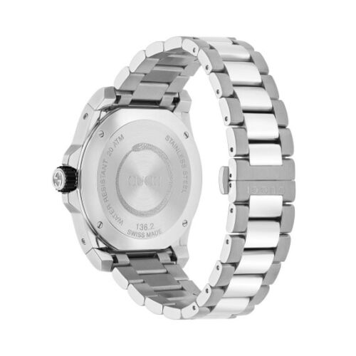 Gucci Dive 45mm King Snake Steel Bracelet Men's Dress Watch YA136218