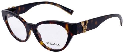 Genuine VERSACE Dark Havana Oval Full Rim 53mm Eyeglasses Frame VE 3282 108