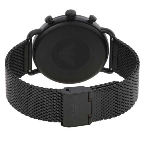 EMPORIO ARMANI Aviator Chrono 43mm Black Steel Men's Watch AR11201