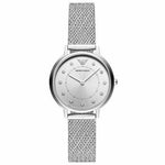 EMPORIO ARMANI 32mm Silver Dial Crystal Women Designer Watch AR11128